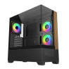 COOLER MASTER ATX CASE, WOOD FRONT PANEL, 270 GLASS, ARGB FANS(3), 2YR