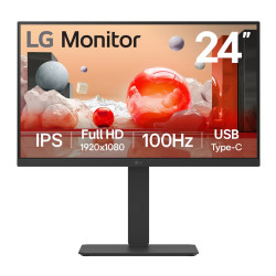 LG 23.8" (16:9) FHD IPS, HDMI, DP, USB-C, USB, RJ45, 100Hz, SPKR, H/ADJ, 3YR