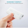 ANKER ASTRO E1 5200MAH POWER BANK - USB-A AND MICRO USB PORTWHITE