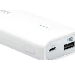 ANKER ASTRO E1 5200MAH POWER BANK - USB-A AND MICRO USB PORTWHITE