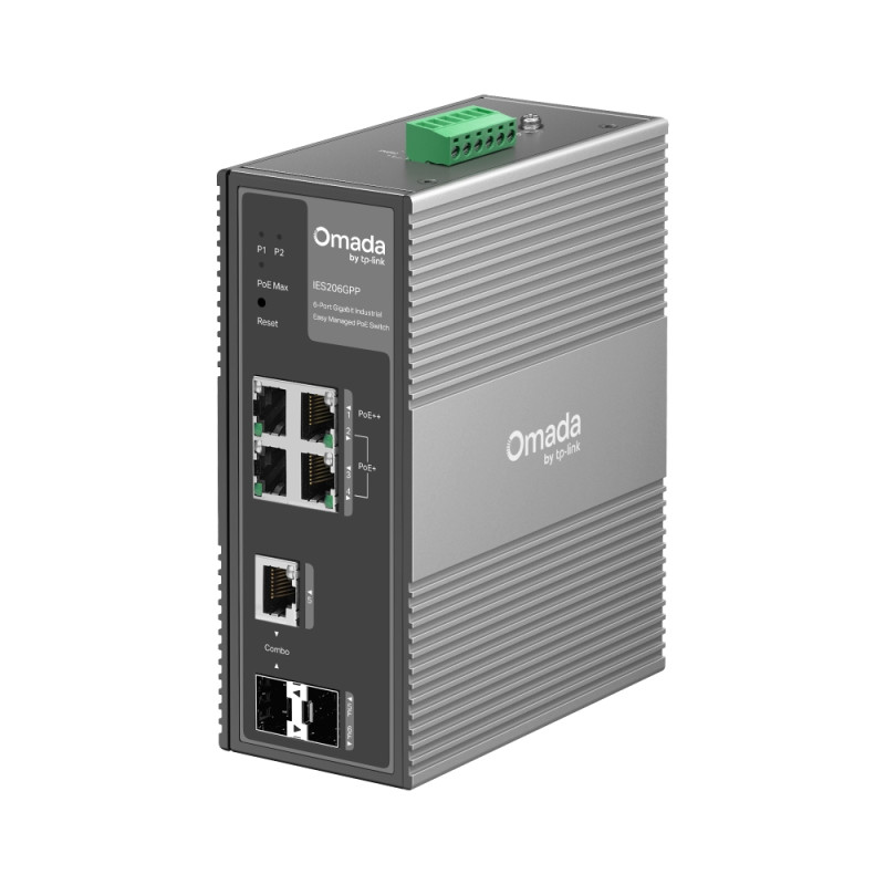 TP-LINK OMADA 6-PRT INDUST MANAGED GIGABIT SWITCH, POE+(3),