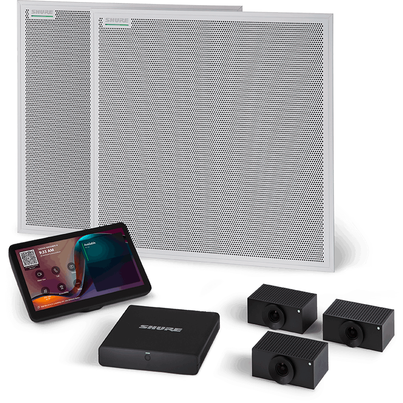 SHURE(IMXRK80-A)MTR KIT-11" TOUCH CONTROL(1),MTR PC(1),MXA902(2),HUDDLY CREW(1)-LARGE ROOM