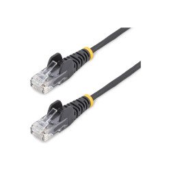 STARTECH.COM 25CM BLACK SLIM CAT6 ETHERNET CABLE, SNAGLESS, 28AWG, LSZH, LTW