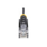 STARTECH.COM 25CM BLACK SLIM CAT6 ETHERNET CABLE, SNAGLESS, 28AWG, LSZH, LTW