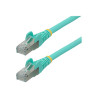 STARTECH.COM 7M CAT6A ETHERNET CABLE - AQUA - LOW SMOKE ZERO HALOGEN (LSZH) - 10GBE 500MHZ