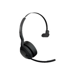 JABRA WIRELESS EVOLVE2 55 MS MONO BLUETOOTH ANC HEADSET W/CHARGING STAND+LINK390A, USB-A