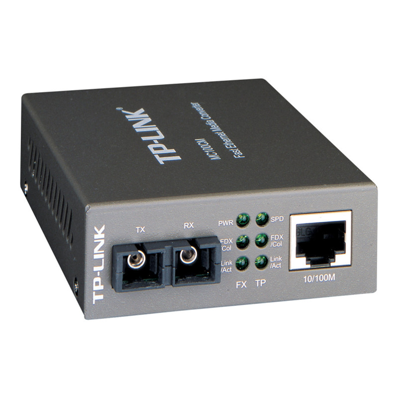 TP-Link 10/100Mbps RJ45 to 100Mbps multi-mode SC fiber Converter - (MC100CM)