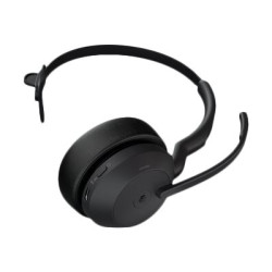 JABRA WIRELESS EVOLVE2 55 MS MONO BLUETOOTH ANC HEADSET W/CHARGING STAND+LINK390A, USB-A