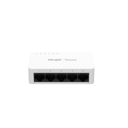 RUIJIE REYEE 5 PORT 10/100MBPS UNMANAGED FANLESS SWITCH - PLASTIC,3YR