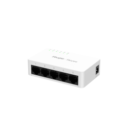 RUIJIE REYEE 5 PORT 10/100MBPS UNMANAGED FANLESS SWITCH - PLASTIC,3YR