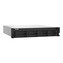 QNAP 8-BAY NAS 3.5"(0/8), ARM QC-1.7GHz, 4GB, 2.5GbE(2), SFP+(2), RPS, 2U RACK, 3YR WTY