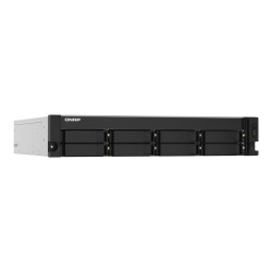 QNAP 8-BAY NAS 3.5"(0/8), ARM QC-1.7GHz, 4GB, 2.5GbE(2), SFP+(2), RPS, 2U RACK, 3YR WTY