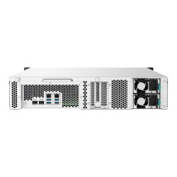 QNAP 8-BAY NAS 3.5"(0/8), ARM QC-1.7GHz, 4GB, 2.5GbE(2), SFP+(2), RPS, 2U RACK, 3YR WTY