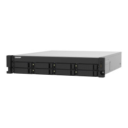 QNAP 8-BAY NAS 3.5"(0/8), ARM QC-1.7GHz, 4GB, 2.5GbE(2), SFP+(2), RPS, 2U RACK, 3YR WTY