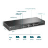TP-LINK OMADA 24-PORT MANAGED GIGABIT L2+ SWITCH, SFP+(4), 5YR
