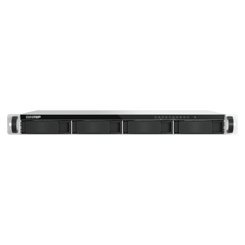 QNAP 4-BAY NAS 3.5"(0/4), ATOM X7405C-3.4GHz, 8GB, 2.5GbE(2), M.2/E1.S(3), 1U RACK, 3YR WT