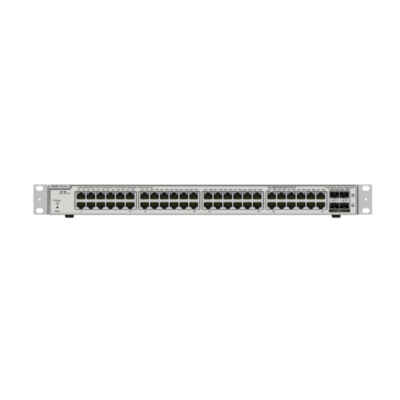 RUIJIE REYEE 48P GIGABIT LAYER 2+ MANAGED SWITCH - 48 POE+(370W) -48X GE + 4X 10G SFP+,5YR