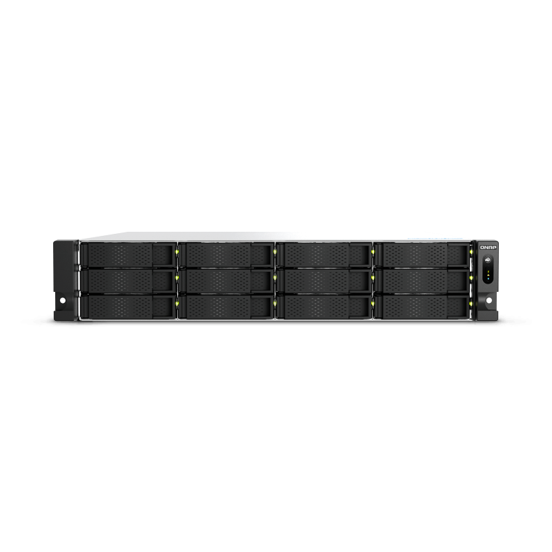 QNAP 12 BAY NAS 3.5"(0/12), R7 8C-5.3GHz, 32GB, 10GbE(2), 2.5GbE(2), RPS, 2U RACK, 5YR WTY