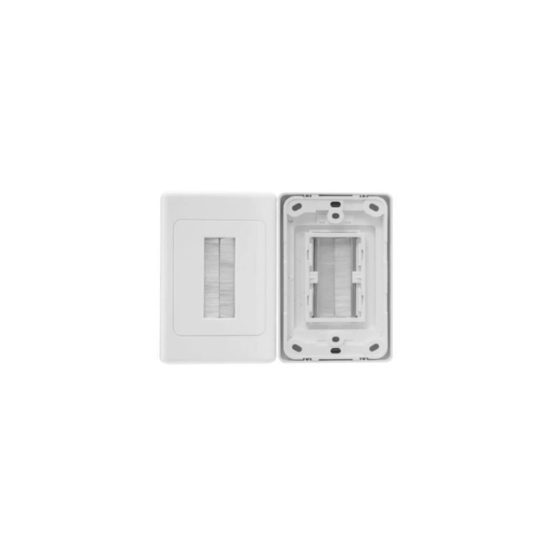 FLAT BRUSH BRISTLE CABLE WALLPLATE, 1YR