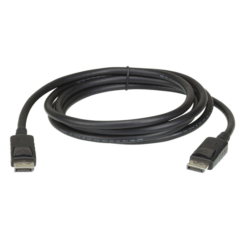 ATEN 2M DISPLAYPORT CABLE, SUPPORTS UP TO 3840 X 2160 @ 60HZ