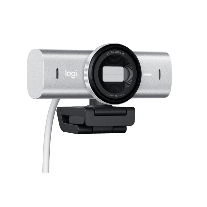 LOGITECH MX BRIO ULTRA HD 4K WEBCAM, ADVANCED AUTOFOCUS, USB-C, PRIVACY SHUTTER, PALE GREY