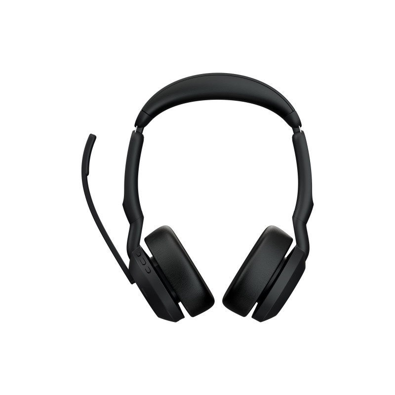 JABRA WIRELESS EVOLVE2 55 MS STEREO BLUETOOTH ANC HEADSET W/CHARGING STAND, LINK390C,USB-C