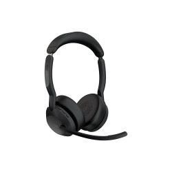 JABRA WIRELESS EVOLVE2 55 MS STEREO BLUETOOTH ANC HEADSET W/CHARGING STAND, LINK390C,USB-C