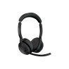 JABRA WIRELESS EVOLVE2 55 MS STEREO BLUETOOTH ANC HEADSET W/CHARGING STAND, LINK390C,USB-C