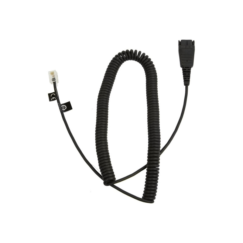 JABRA QD TO RJ9 MODULAR COILED CORD,2M