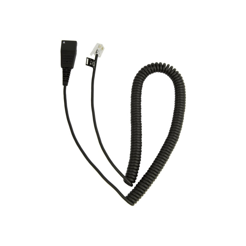 JABRA QD TO RJ9 COILED CORD FOR CISCO PHONE, 2M
