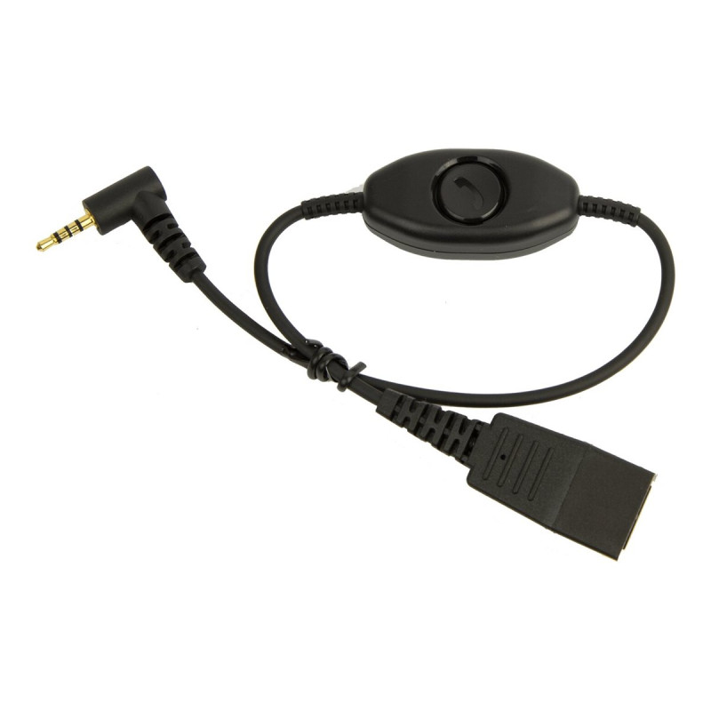 JABRA QD TO 2.5MM STRAIGHT CORD WITH PUSH TO TALK, 0.5M