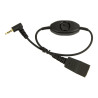 JABRA QD TO 2.5MM STRAIGHT CORD WITH PUSH TO TALK, 0.5M