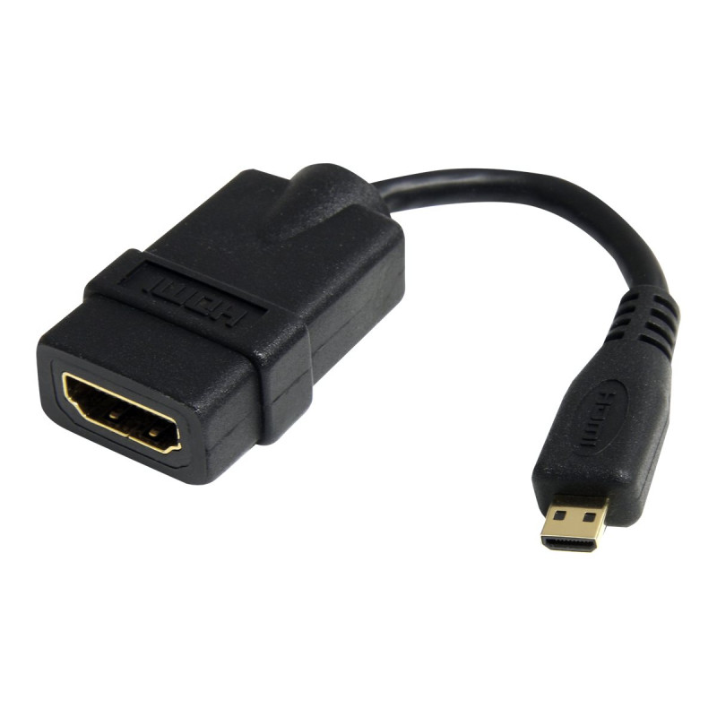 STARTECH.COM 5" HDMI TO HDMI MICRO ADAPTER CABLE - HDMI F TO MICRO HDMI M, LTW