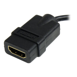 STARTECH.COM 5" HDMI TO HDMI MICRO ADAPTER CABLE - HDMI F TO MICRO HDMI M, LTW