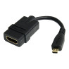 STARTECH.COM 5" HDMI TO HDMI MICRO ADAPTER CABLE - HDMI F TO MICRO HDMI M, LTW