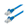 STARTECH.COM 1M CAT6A ETHERNET CABLE - BLUE - LOW SMOKE ZERO HALOGEN (LSZH) - 10GBE 500MHZ