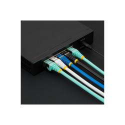 STARTECH.COM 1M CAT6A ETHERNET CABLE - BLUE - LOW SMOKE ZERO HALOGEN (LSZH) - 10GBE 500MHZ