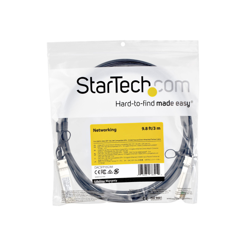 STARTECH.COM 3M 10GBE SFP+ DAC TWINAX CABLE DELL EMC DAC-SFP-10G-3M, LTW