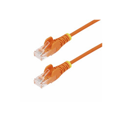 STARTECH.COM.com 1m Orange Slim CAT6 Ethernet Cable, Snagless, 28AWG, LSZH, LTW