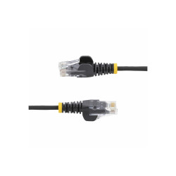 STARTECH.COM.com 15m Black Slim CAT6 Ethernet Cable, Snagless, 28AWG, LSZH, LTW