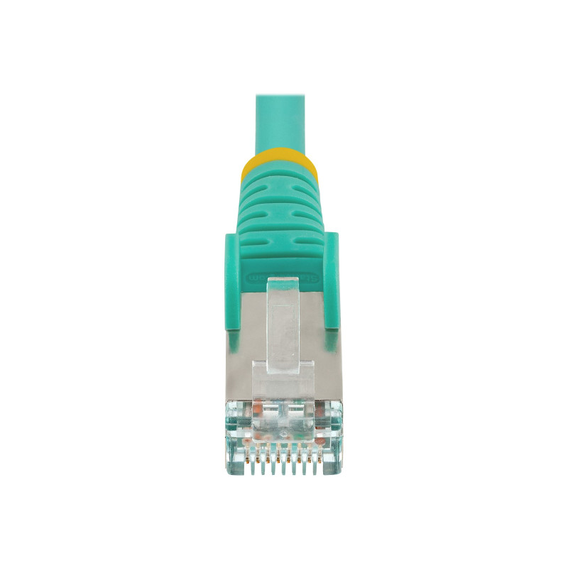 STARTECH.COM 1M CAT6A ETHERNET CABLE - AQUA - LOW SMOKE ZERO HALOGEN (LSZH) - 10GBE 500MHZ
