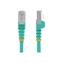 STARTECH.COM 1M CAT6A ETHERNET CABLE - AQUA - LOW SMOKE ZERO HALOGEN (LSZH) - 10GBE 500MHZ