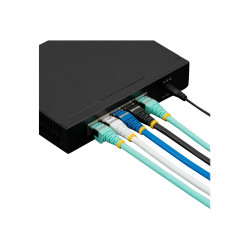 STARTECH.COM 1M CAT6A ETHERNET CABLE - AQUA - LOW SMOKE ZERO HALOGEN (LSZH) - 10GBE 500MHZ