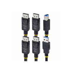 STARTECH.COM 6FT (1.8M) DUAL-DISPLAYPORT AND USB 5GBPS KVM CABLE, 2 YR