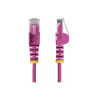 STARTECH.COM 25CM PINK SLIM CAT6 ETHERNET CABLE, SNAGLESS, 28AWG, LSZH, LTW
