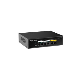 RUIJIE REYEE 6P 10/100MBPS UNMANAGED FANLESS SWITCH-POE (4 PORTS) (54W)-METAL CASING,3YR