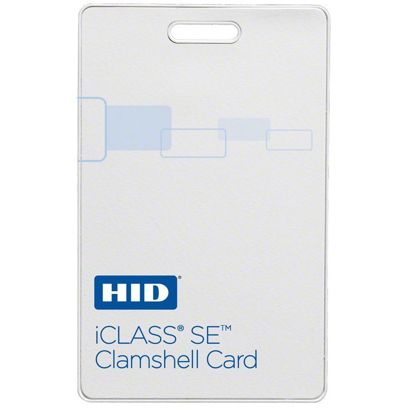 ICLASS SE 2K/2 CLAMSHELL, NO PROG, F-MATTE, B-HID LOGO, NO PRINTING, VERT SLOT
