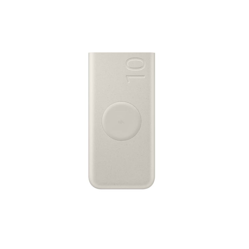 SAMSUNG PORTABLE WIRELESS BATTERY PACK, 10,000 mAh, 25W PD, USB-C(2), (BEIGE)