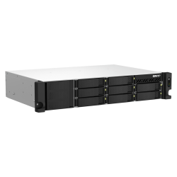 QNAP 8-BAY NAS 3.5"(0/8), AMD QC-2.2GHz, 4GB, 2.5GbE (2), M.2(2), PCIe, 2U RACK, 3YR WTY
