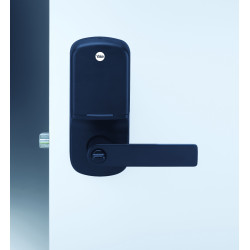 YALE ASSURE KEYED LEVER MATT BLACK WITH YALE HOME MODULE 1YR